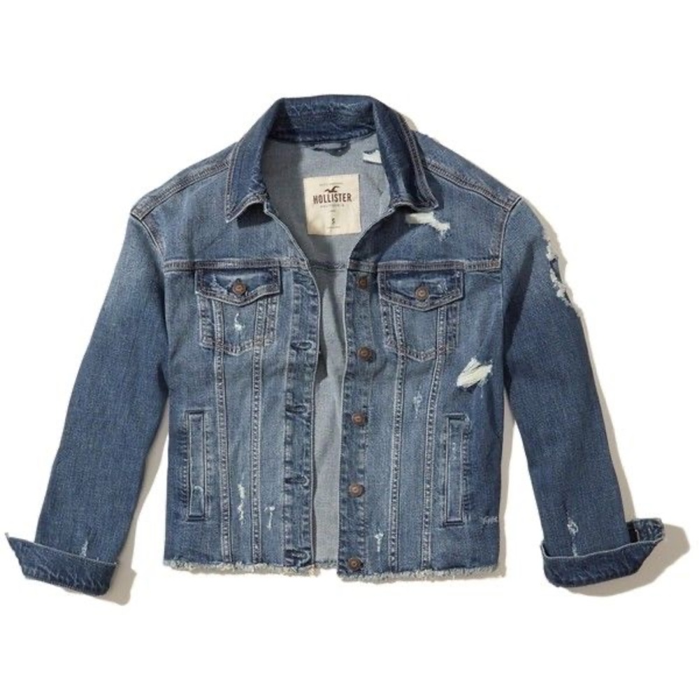 Hollister Distressed Boyfriend Jean Jacket